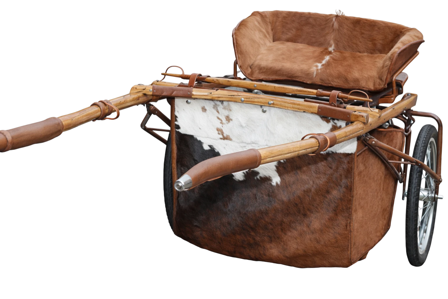 Cow Hide Mini Horse Cart